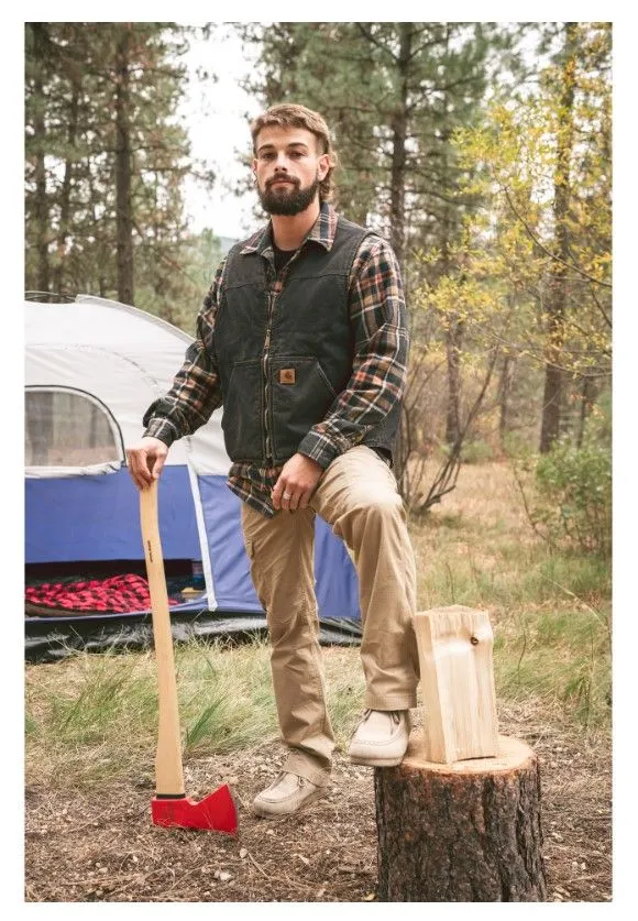 WOOD HANDLE AXE  LONG - APPROX